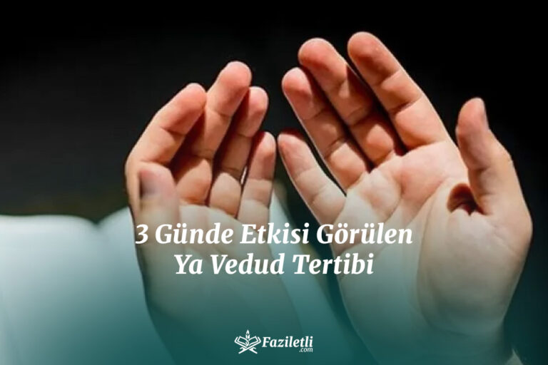 3 Günde Etkisi Görülen Ya Vedud Tertibi